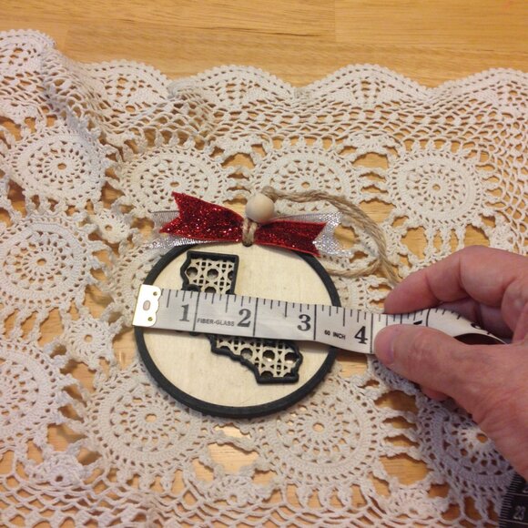 California Home Christmas Ornament, home, lightweight wood, new item - Picture 3 of 4